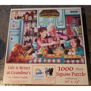 COMPLETE 1000 Piece Life is Better at Grandma's SUNSOUT Jigsaw Puzzle